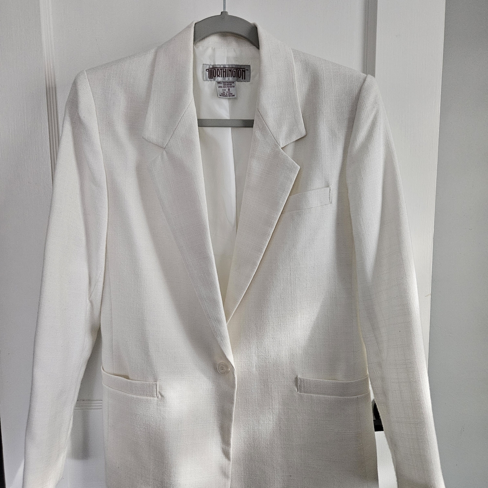 Rare Vintage Worthington White Blazer